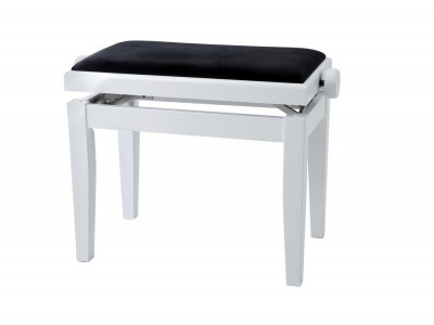 Gewa PIANO BENCH WHITE MATT COVER BLACK Gewa PIANO BENCH WHITE MATT COVER BLACK