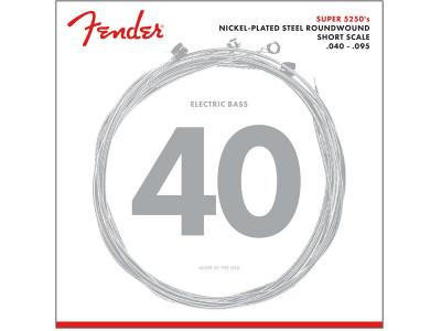 Fender PRIBOR Super 5250 Bass Strings, Nickel-Plated Steel Roundwound, Short Scale, 5250XL .040-.095 Gauges 