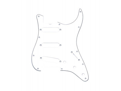 Fender PRIBOR Pickguard, Stratocaster® S/S/S, 11-Hole Vintage Mount (with Truss Rod Notch), White, 3-Ply 