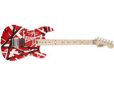 EVH Striped Series Red with Black Stripes 