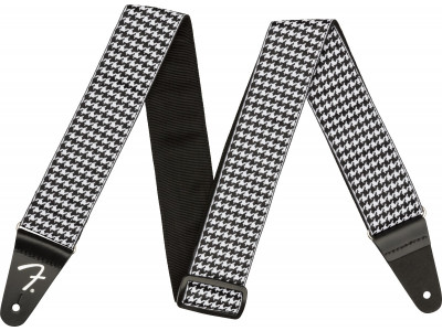 Fender PRIBOR Houndstooth Strap, White 