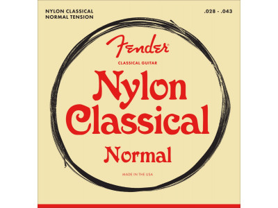 Fender PRIBOR Nylon Acoustic Strings. 100 Clear/Silver. Tie End. Gauges .028-.043 