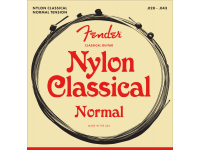 Fender PRIBOR Nylon Acoustic Strings. 130 Clear/Silver. Ball End. Gauges .028-.043 