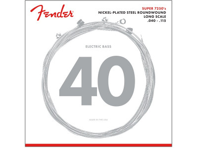 Fender PRIBOR 7250 Bass Strings, Nickel Plated Steel, Long Scale, 7250-5L .040-.115 Gauges 