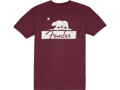 Fender Burgundy Bear Unisex T-Shirt, XL 