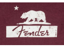 Fender Burgundy Bear Unisex T-Shirt, XL 