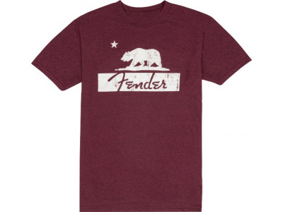 Fender Burgundy Bear Unisex T-Shirt, XXL Fender Burgundy Bear Unisex T-Shirt, XXL