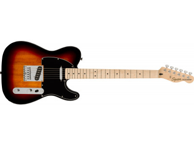 Squier By Fender Affinity Series™ Telecaster®, Maple Fingerboard, Black Pickguard, 3-Color Sunburst 