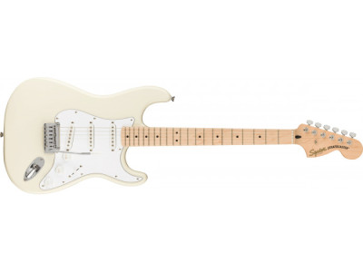 Squier By Fender Affinity Series™ Stratocaster®, Maple Fingerboard, White Pickguard, Olympic White 