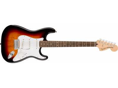 Squier By Fender Affinity Series™ Stratocaster®, Laurel Fingerboard, White Pickguard, 3-Color Sunburst 