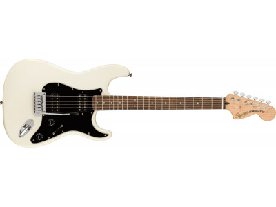 Squier By Fender Legacy Affinity Series™ Stratocaster® HH, Laurel Fingerboard, Black Pickguard, Olympic White 