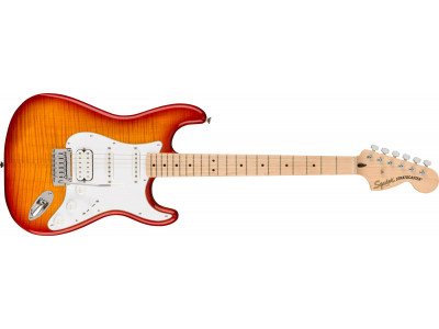 Squier By Fender Affinity Series™ Stratocaster® FMT HSS, Maple Fingerboard, White Pickguard, Sienna Sunburst 