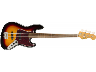 Squier By Fender Classic Vibe '60s Jazz Bass® Fretless, Laurel Fingerboard, 3-Color Sunburst 