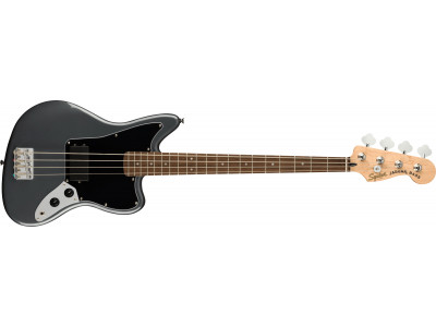 Squier By Fender Affinity Series™ Jaguar® Bass H, Laurel Fingerboard, Black Pickguard, Charcoal Frost Metallic 