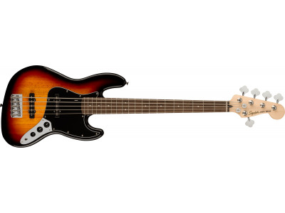 Squier By Fender Affinity Series™ Jazz Bass® V, Laurel Fingerboard, Black Pickguard, 3-Color Sunburst 