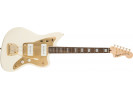 Squier By Fender 40th Anniversary Jazzmaster®, Gold Edition, Laurel Fingerboard, Gold Anodized Pickguard, Olympic White električna gitara električna gitara