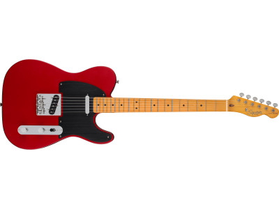 Squier By Fender 40th Anniversary Telecaster®, Vintage Edition, Maple Fingerboard, Black Anodized Pickguard, Satin Dakota Red 