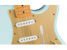 Squier By Fender 40th Anniversary Stratocaster®, Vintage Edition, Maple Fingerboard, Gold Anodized Pickguard, Satin Sonic Blue 