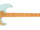 Squier By Fender 40th Anniversary Stratocaster®, Vintage Edition, Maple Fingerboard, Gold Anodized Pickguard, Satin Sonic Blue 