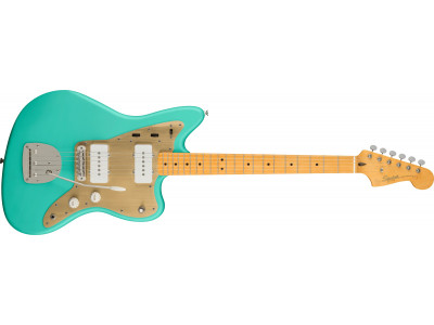 Squier By Fender 40th Anniversary Jazzmaster®, Vintage Edition, Maple Fingerboard, Gold Anodized Pickguard, Satin Sea Foam Green 