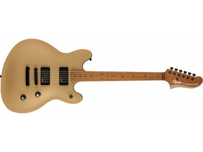 Squier By Fender Contemporary Active Starcaster®, Roasted Maple Fingerboard, Shoreline Gold 