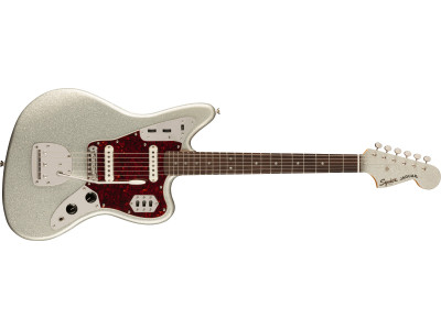 Squier By Fender FSR Classic Vibe '60s Jaguar®, Laurel Fingerboard, Tortoiseshell Pickguard, Matching Headstock, Silver Sparkle 