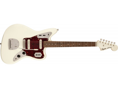 Squier By Fender FSR Classic Vibe '60s Jaguar®, Laurel Fingerboard, Tortoiseshell Pickguard, Matching Headstock, Olympic White 