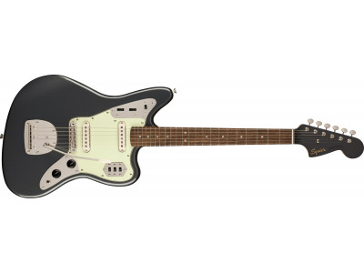 Squier By Fender FSR Classic Vibe '60s Jaguar®, Laurel Fingerboard, Mint Pickguard, Matching Headstock, Charcoal Frost Metallic 