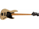 Squier By Fender Contemporary Active Jazz Bass® HH, Roasted Maple Fingerboard, Black Pickguard, Shoreline Gold  