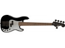 Squier By Fender Contemporary Active Precision Bass® PH V, Laurel Fingerboard, Silver Anodized Pickguard, Black 