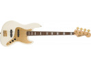 Squier By Fender 40th Anniversary Jazz Bass®, Gold Edition, Laurel Fingerboard, Gold Anodized Pickguard, Olympic White  