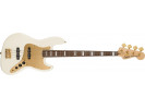 Squier By Fender 40th Anniversary Jazz Bass®, Gold Edition, Laurel Fingerboard, Gold Anodized Pickguard, Olympic White