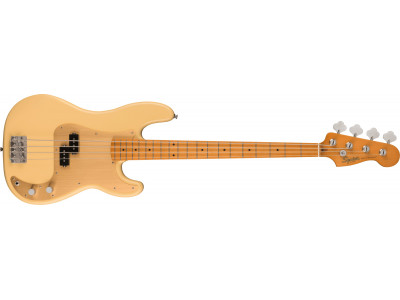 Squier By Fender 40th Anniversary Precision Bass®, Vintage Edition, Maple Fingerboard, Gold Anodized Pickguard, Satin Vintage Blonde 