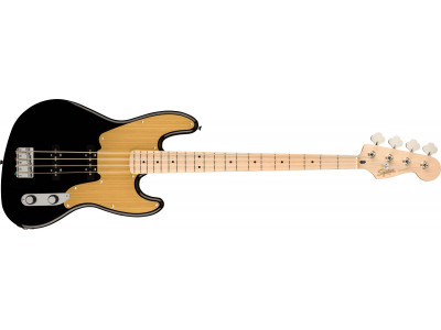 Squier By Fender Paranormal Jazz Bass® '54, Maple Fingerboard, Gold Anodized Pickguard, Black 