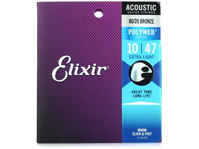 Elixir 80/20 Bronze Polyweb Extra Light 010-047 