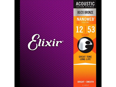 Elixir 80/20 Bronze Nanoweb Light 012-053 