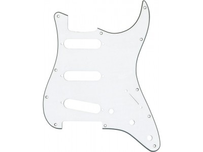 Fender PRIBOR Pickguard. Strat. 11 Hole S/S/S Configuration. 3-Ply. W/B/W 