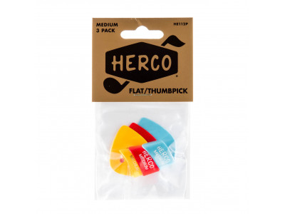 Jim Dunlop HERCO MEDIUM THUMBPICKS HE112 (3 Pack) 