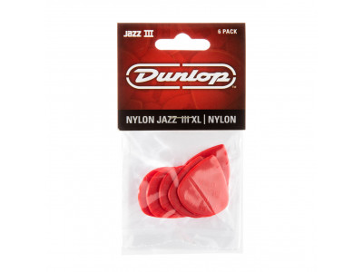 Jim Dunlop JAZZ III XL NYLON PICK 47PXLN (6 Pack) 