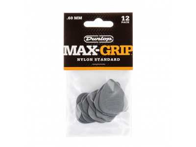 Jim Dunlop MAX-GRIP® NYLON STANDARD PICK .60MM 449P060 (12 Pack) 