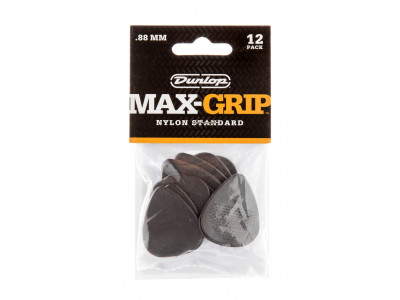 Jim Dunlop MAX-GRIP® NYLON STANDARD PICK .88MM 449P088 (12 Pack) 