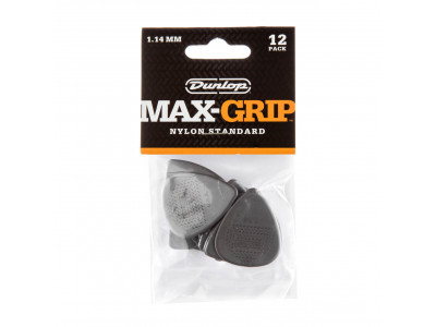 Jim Dunlop MAX-GRIP® NYLON STANDARD PICK 1.14MM 449P114 (12 Pack) 