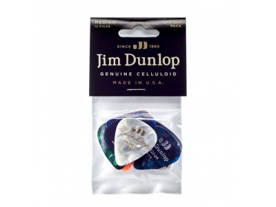 Jim Dunlop CELLULOID PICK MEDIUM VARIETY PACK PVP106 (12 Variety Pack) 