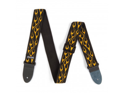 Jim Dunlop CLASSIC FLAMBE ORANGE/YELLOW STRAP D3811OY Jim Dunlop CLASSIC FLAMBE ORANGE/YELLOW STRAP D3811OY