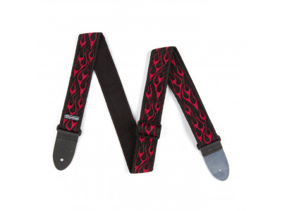 Jim Dunlop DUNLOP CLASSIC FLAMBE RED STRAP D3811RD Jim Dunlop DUNLOP CLASSIC FLAMBE RED STRAP D3811RD