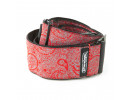 Jim Dunlop JACQUARD PAISLEY RED STRAP D6711 