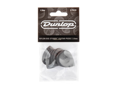 Jim Dunlop BIG STUBBY® NYLON PICK 2.0MM 445P200 (6 Pack) 