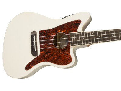 Fender Fullerton Jazzmaster Ukelele WN Olympic White 