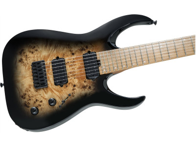 Jackson Pro Series Misha Mansoor Juggernaut HT7P Black Burst Burl 