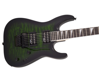 Jackson JS Series Dinky Arch Top JS32Q DKA Transparent Green Burst 